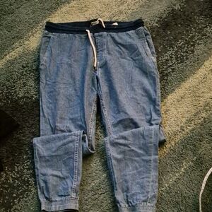 Pull&Bear Lightweight Denim Blue Joggers